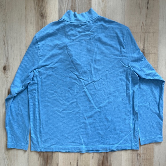 Tommy Bahama Blue Striped Quarter Zip XL - Picture 7 of 7